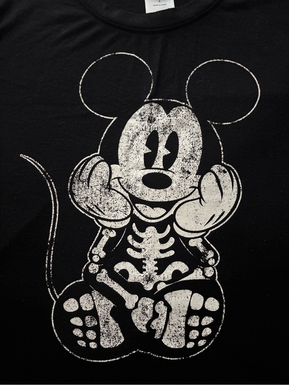 Disney Black Tee with White Graphic